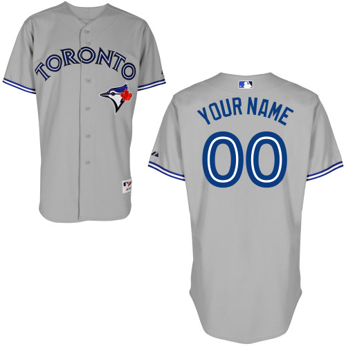 Customized Toronto Blue Jays MLB Jersey-Men's Authentic Road Gray Cool Base Baseball Jersey